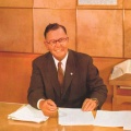 Erl C. Martin at his new desk in 1943.